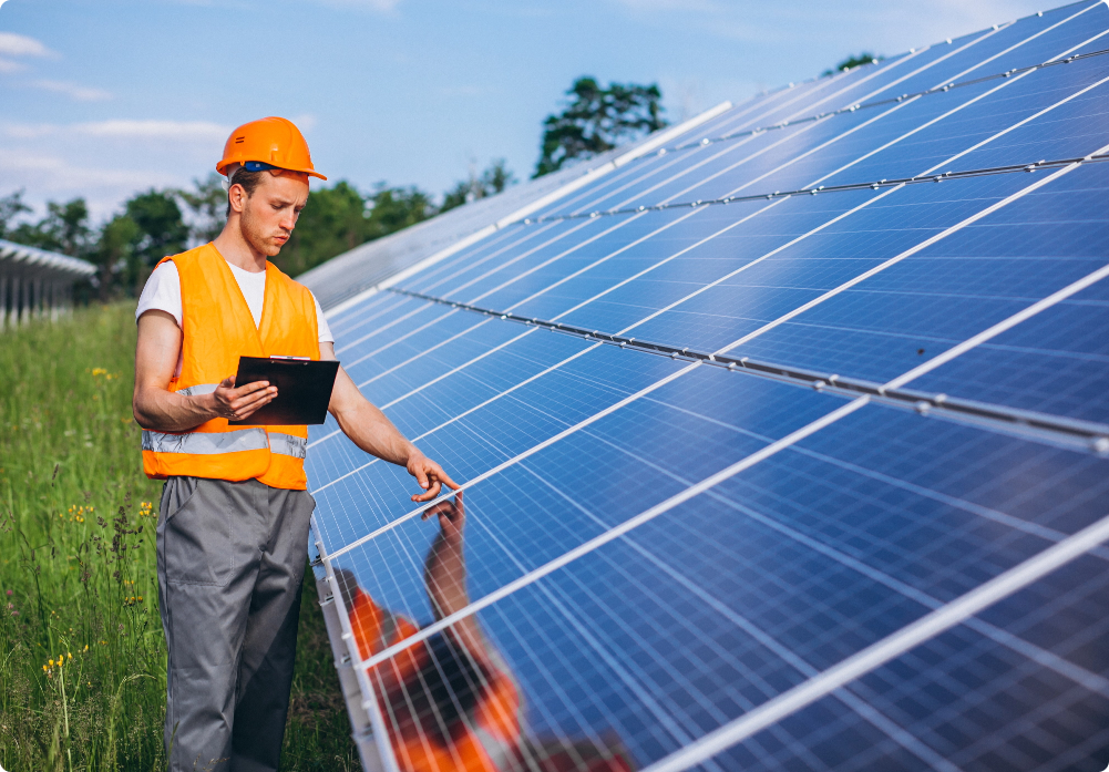 Solar Panel Worker